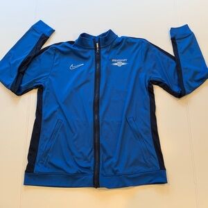 Nike Dri-Fit Slim Fit Women’s XL Blue Full Zip Athletic Soccer Track Jacket